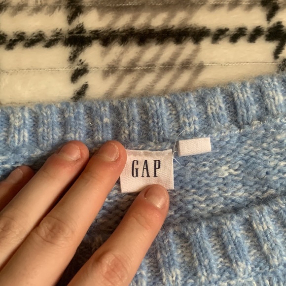 Super cozy Light blue thick knitted sweater - Picture 2 of 3